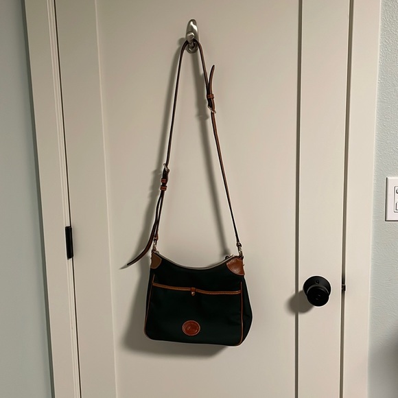 Dooney & Burke letter carrier crossbody purse - canvas and leather - Picture 1 of 7